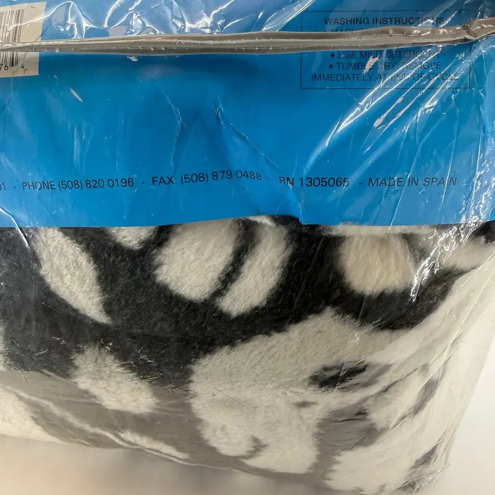 Vintage MORA Silver Edition Dalmatian Dog Throw Blanket 60x80 Spain NOS Acrylic